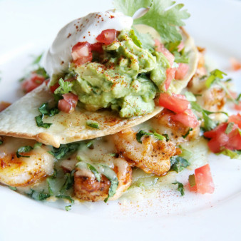 Old Bay Shrimp Quesadillas