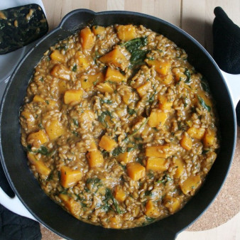 Ризотто с тыквой и шпинатом