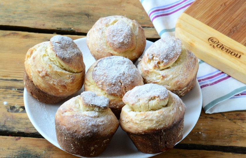 1. Этап. Бриошь классическая: Перед подачей можно присыпать сахарной пудрой. Приятного чаепития!