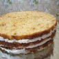 Бисквитный торт с кремом из сгущенки