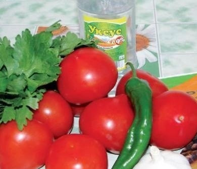 1. Этап. Маринованные помидоры быстрого приготовления: Приготовить овощи, помыть, обсушить, почистить.