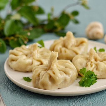Хинкали с грибами