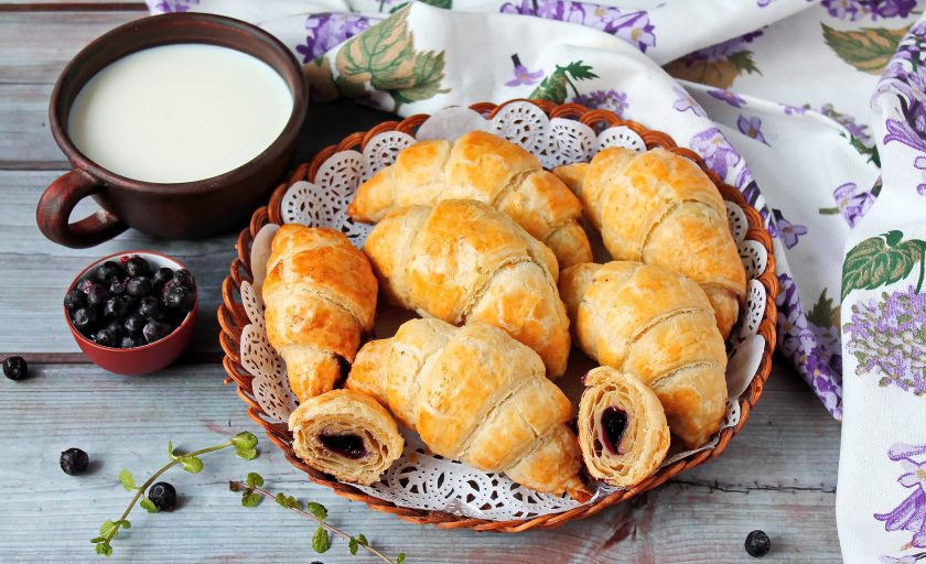 1. Этап. Круассаны с черникой: Приятного аппетита!