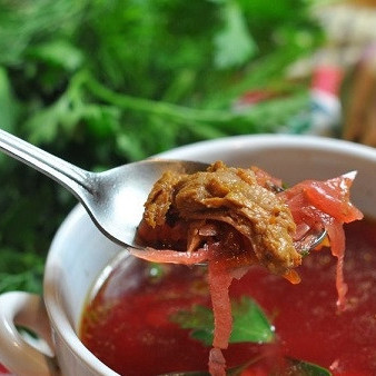 Борщ со свининой в мультиварке