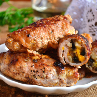 Мясные рулетики к праздничному столу