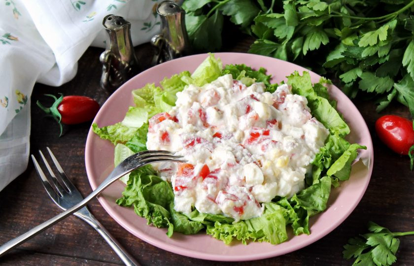 1. Этап. Салат с рикоттой и помидорами: Приятного аппетита!