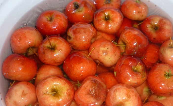 1. Этап. Варенье из ранеток целых: Кипятим воду, и перекладываем яблоки в кастрюлю с кипящей водой на 5 минут. Затем снимаем с огня и охлаждаем холодной (при помощи холодной воды).