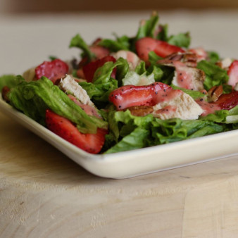 Grilled Chicken Salad with Strawberry Poppy Seed Dressing