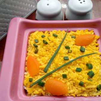 Салат Мимоза классический с сыром