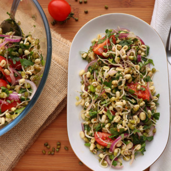 Салат с пророщенным машем