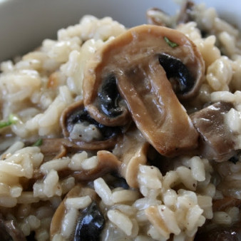 Ризотто с шампиньонами и сливками