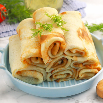 Блины с начинкой из баклажанов