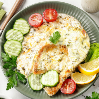 Форель запечённая в сырном соусе