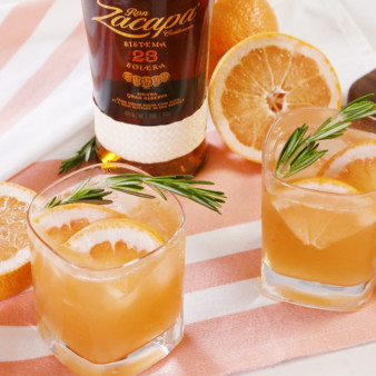 Grapefruit-Rosemary Rum Smash