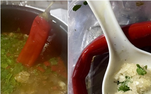 1. Этап. Харчо с орехами и сливой: Аккуратно вынул перец из чаши. Тут реально надо это делать это так, чтобы не повредить стручок. Вкупе с толченым чесноком получится отличная заправка для тех, кто любить «заострять». Можно немного зелени добавить еще.