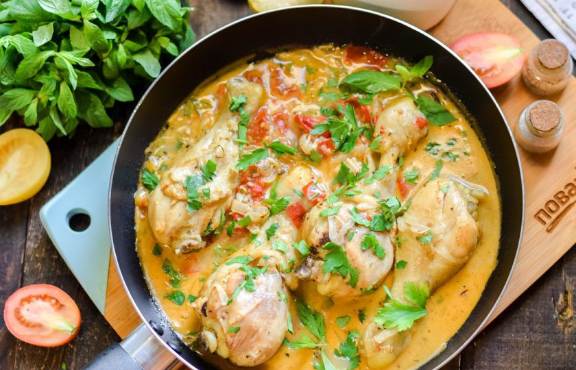 1. Этап. Диетический чахохбили из курицы: Приятного аппетита!