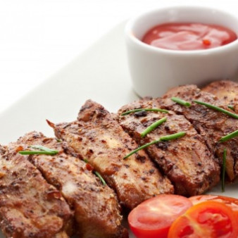 Свиные ребрышки на костре