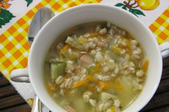 1. Этап. Рассольник с колбасой: Приятного аппетита!