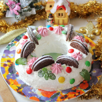 Десерт Новогодний венок