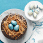 Rich Chocolate Cake with Ganache Frosting and Truffle-Egg Nest