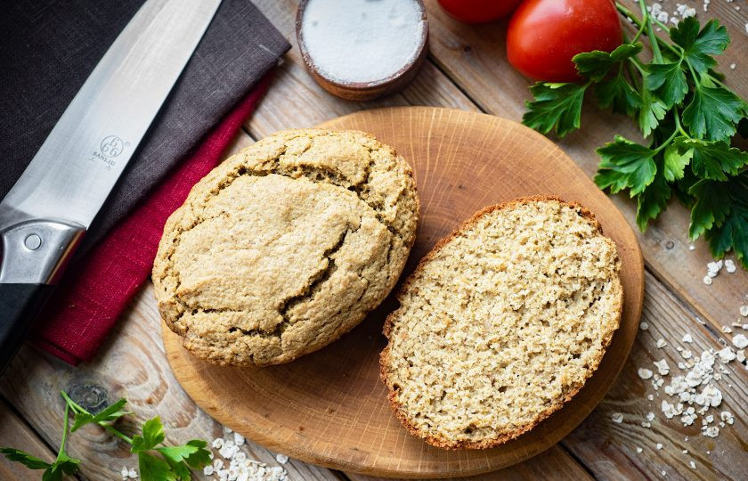 1. Этап. Овсяный хлеб на кефире без дрожжей: Приятного аппетита!