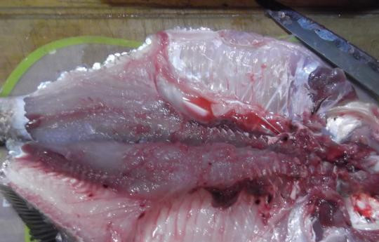 1. Этап. Лещ копченый: 2. Рыбу нужно аккуратно распластать. Для этого сделайте надрез на брюхе, извлеките внутренности, почистите тушку и 