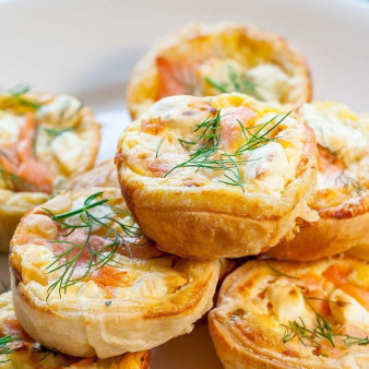 Мини-киш с лососем