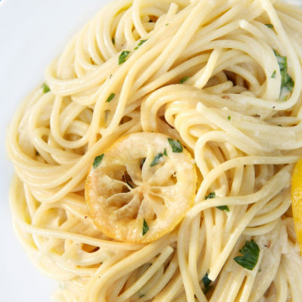 Three-Cheese Lemon Spaghetti