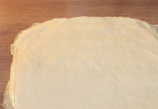 1. Этап. Лепешки по мотивам фесели: 14. Затем на 8 пласт, я вернула все слои теста.