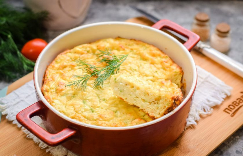 1. Этап. Пирог с кабачком и творогом: Приятного аппетита!