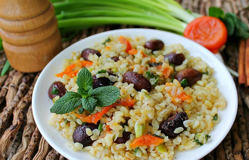 1. Этап. Булгур с фасолью: Булгур с фасолью готов. Подаем горячим. Пробуйте на здоровье!