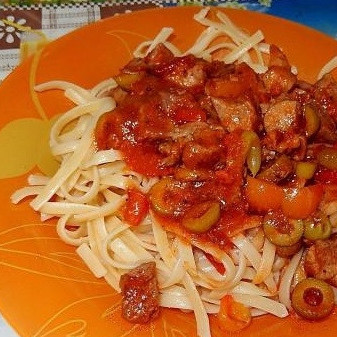 Тушеное бедро индейки