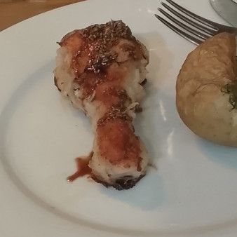 Курица с имбирём, орегано и медом