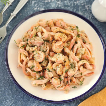 Кальмары с лимоном