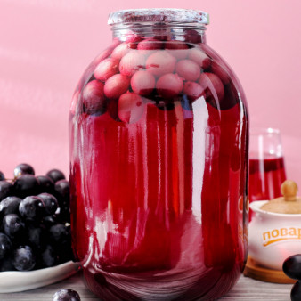 Компот из винограда на зиму на 3 литровую банку