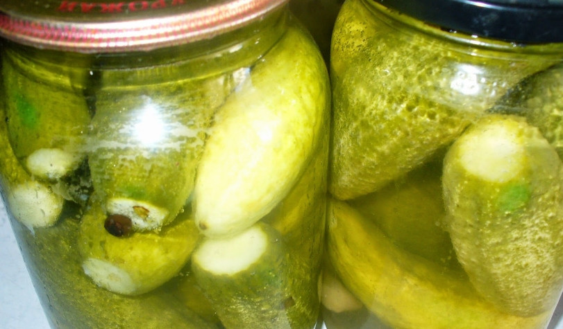 1. Этап. Закатка огурчиков: 4. И вот такая красота в итоге получается! Зимой будет вкусно!