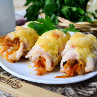 Куриные рулетики с капустой