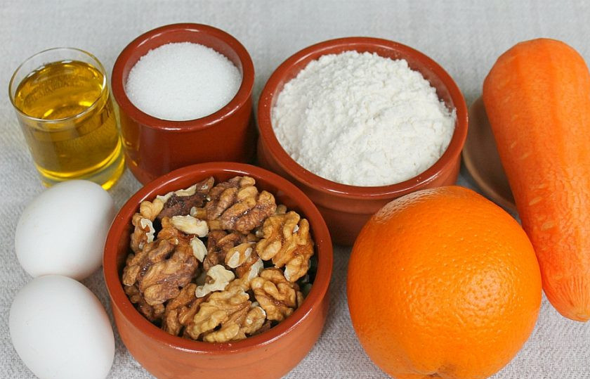 1. Этап. Морковно-апельсиновые кексы: Подготовим ингредиенты.