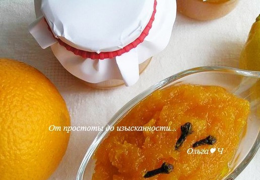 1. Этап. Тыквенно-апельсиновый джем: Или остудите и подавайте сразу.