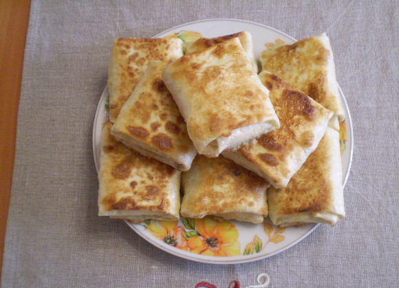 1. Этап. Лаваш с пюре: Лавашики с пюре готовы, приятного!