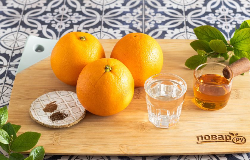 1. Этап. Апельсиновый коктейль с водкой: Подготовьте все ингредиенты.