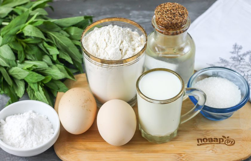 1. Этап. Хворост Розочки: Подготовьте указанные ингредиенты.