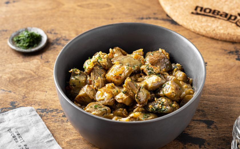 1. Этап. Жареные баклажаны Как грибы: Перед подачей можно добавить к баклажанам мелко порезанную зелень. Приятного аппетита!