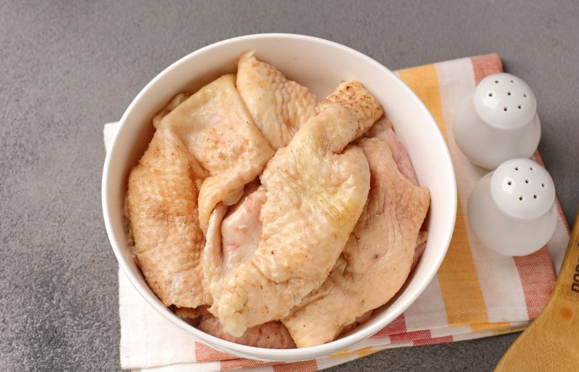 1. Этап. Гусиные шкварки: Подготовьте все ингредиенты.