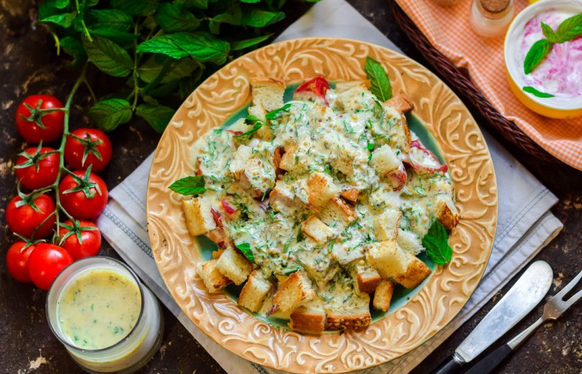 1. Этап. Заправка для салата из йогурта: 8. Приятного аппетита!