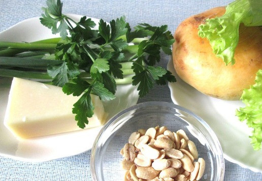 1. Этап. Салат с репой и сыром: Продукты для приготовления.