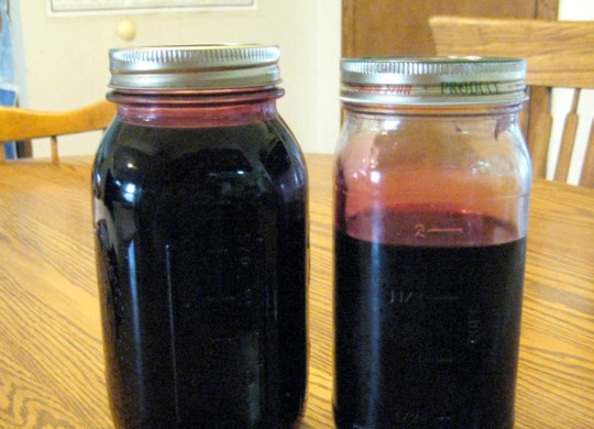 1. Этап. Сироп шелковицы: Сироп будет готов, когда жидкость сильно потемнеет. Разлейте его по банкам — и можете употреблять.