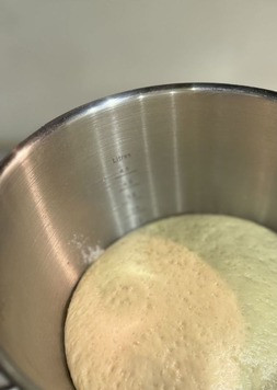 1. Этап. Пицца на дрожжевом тесте: Тесто спустя один час