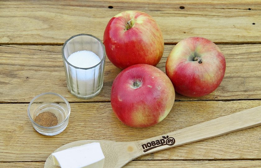 1. Этап. Яблоки гриль: Подготовьте все ингредиенты.