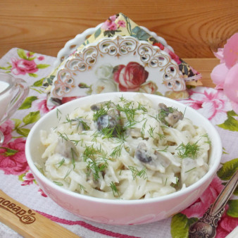 Удон в сливочном соусе